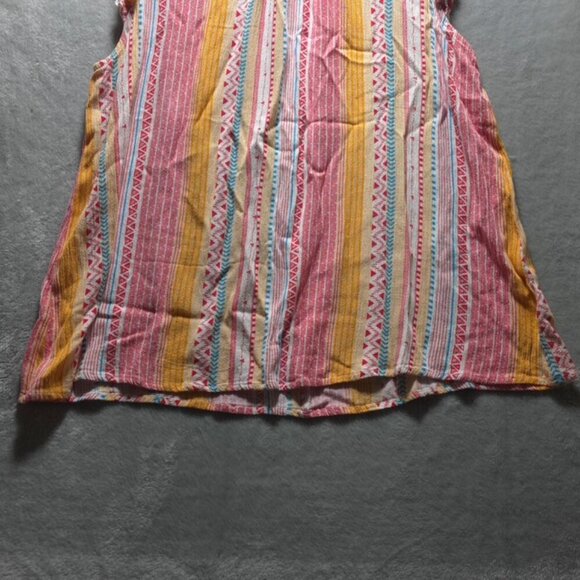 Staccato Women's Flutter Sleeve Top – Size‎ Large – Vibrant Colors – Pre-Owned - Picture 3 of 10